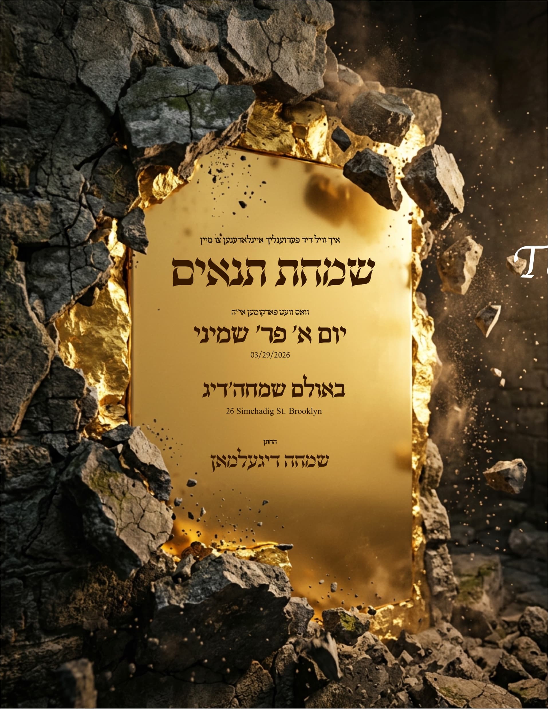 Tenoyim tenoyim invitation template - תנאים